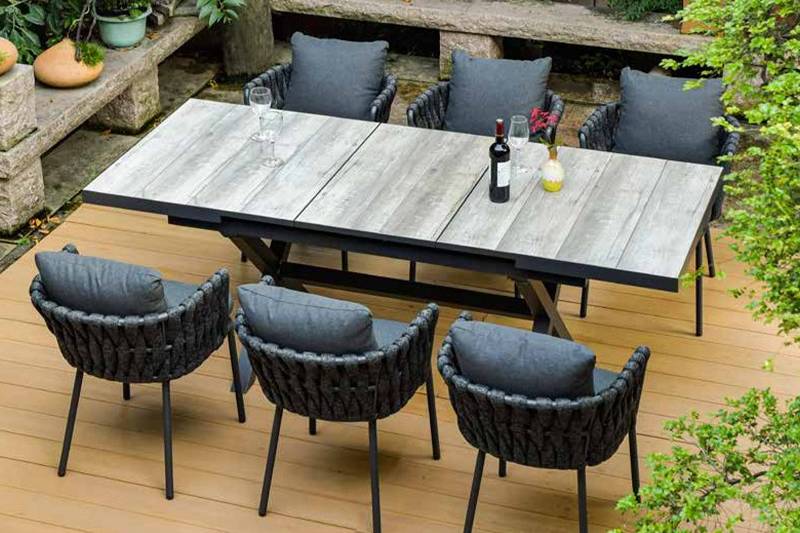 Aluminum Dining Set Outdoor Table Patio Cast Chair All Weather Garden Dining Set