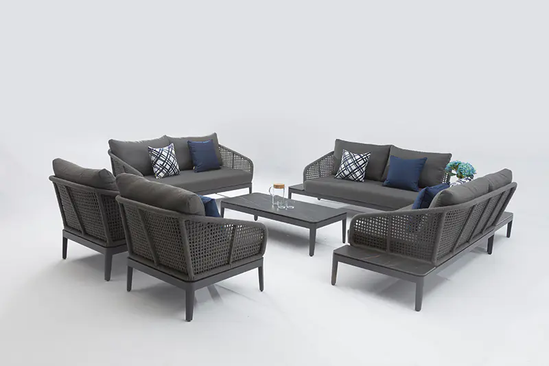 Wicker Rattan  Garden Furniture  Sofa Chair Set With Cushion |