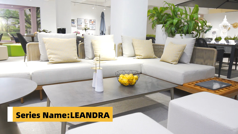 LEANDRA Garden Corner Sofa Set